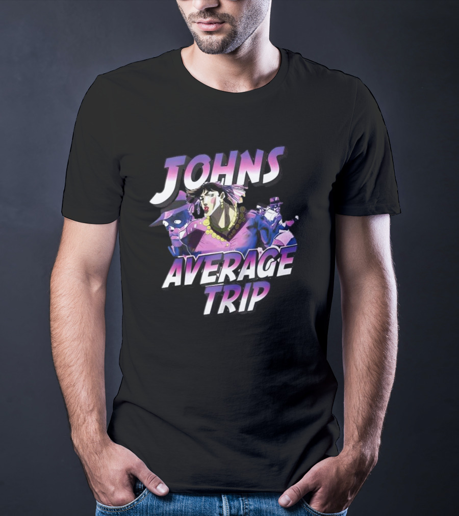 John's Average Trip Manga Style Adventure And Characters T-Shirt
