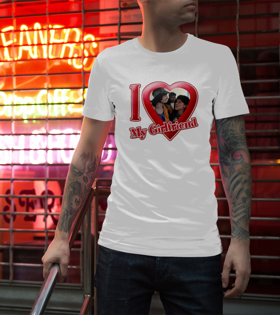 Mike Wheeler I Love My Girlfriend Heart Image T-Shirt