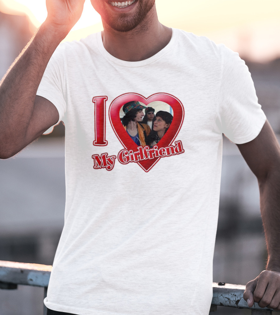Mike Wheeler I Love My Girlfriend Heart Image T-Shirt
