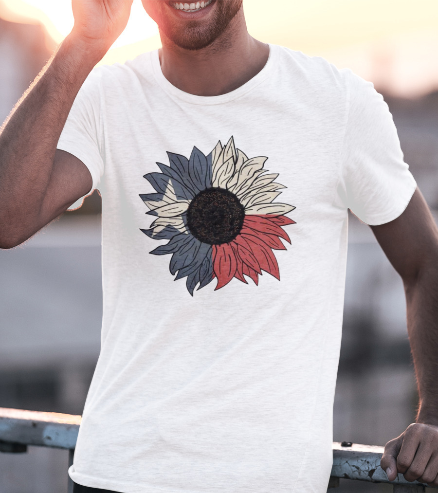 Texas Flag Sunflower Bloom T-Shirt