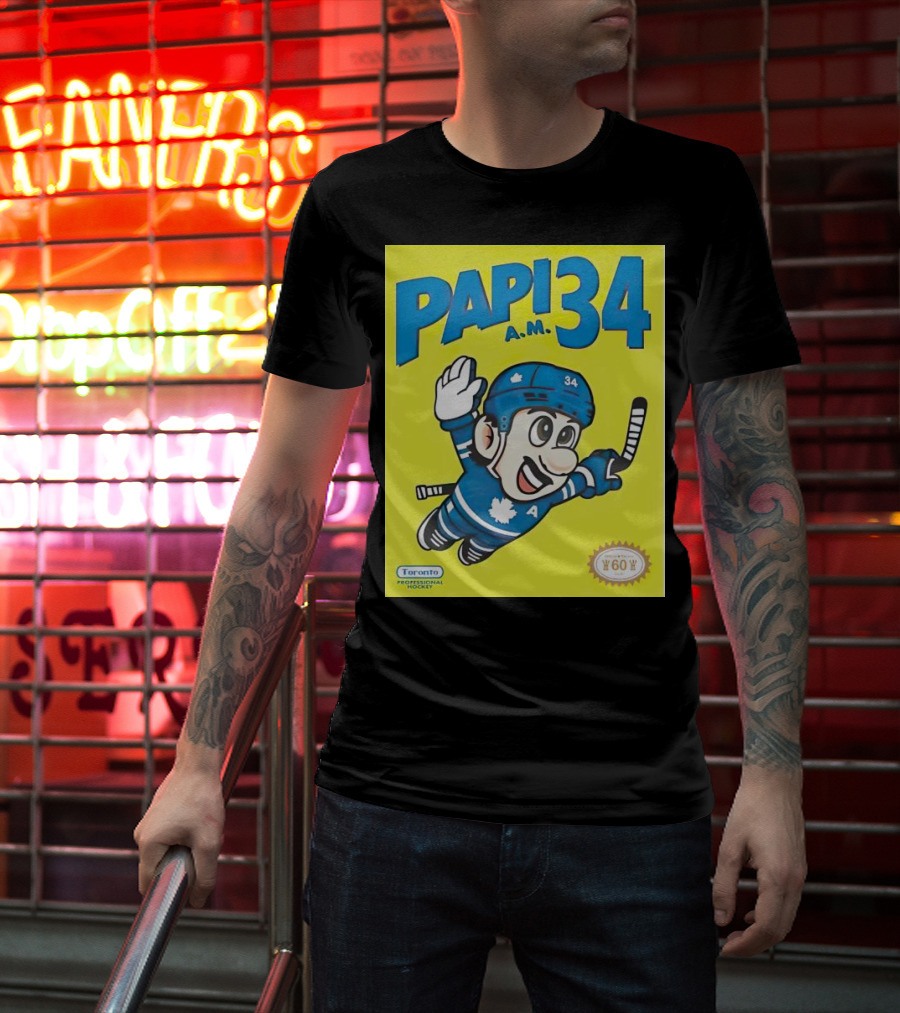 Toronto Maple Leafs Papi 34 A.M. Hockey Toronto Professional Hockey T-Shirt