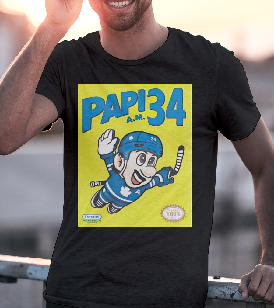 Toronto Maple Leafs Papi 34 A.M. Hockey Toronto Professional Hockey T-Shirt