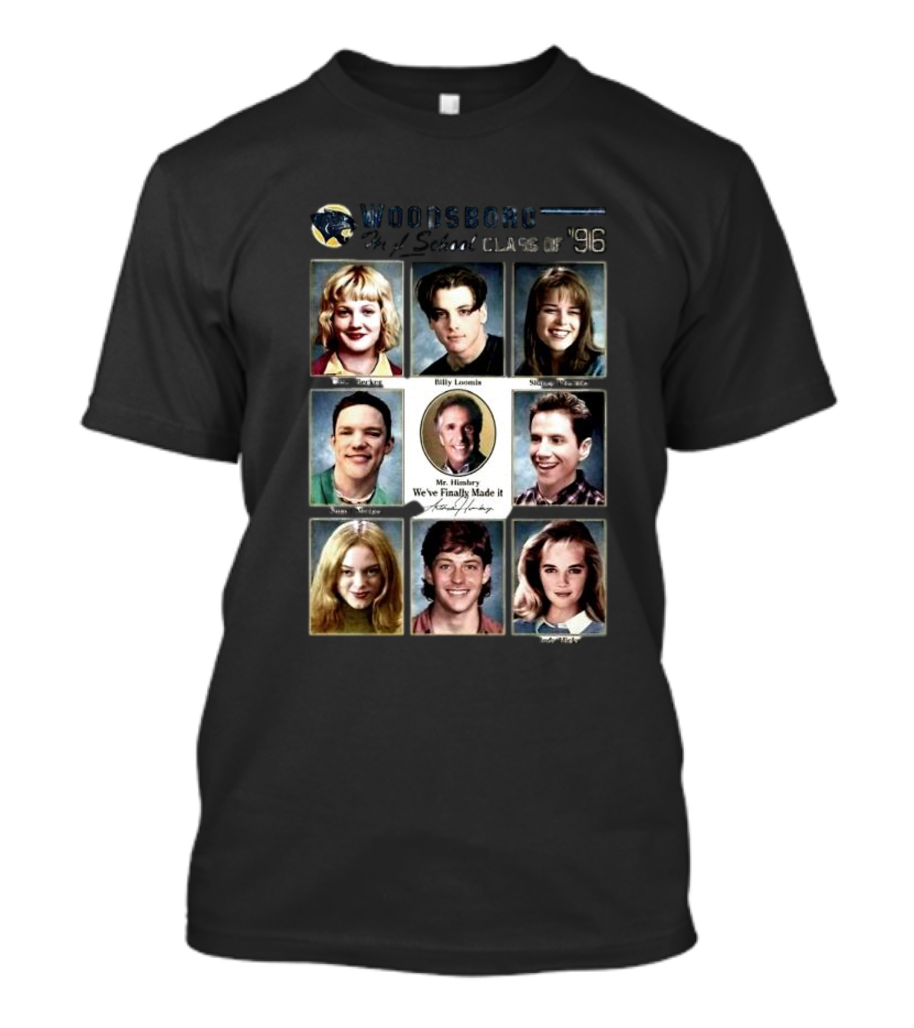 Woodsboro High School Class Of '96 Yearbook Featuring Tatum Stu Billy Sidney Mr. Himbry T-Shirt