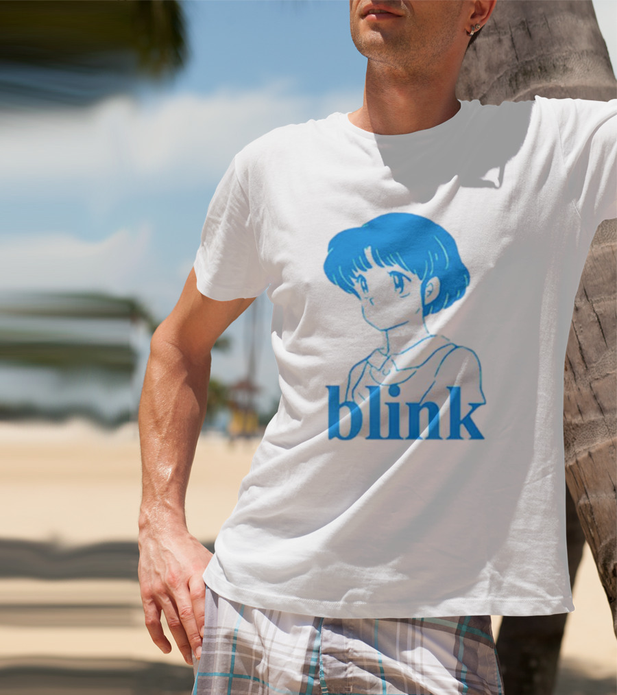 Blink Anime Girl Blue T-Shirt