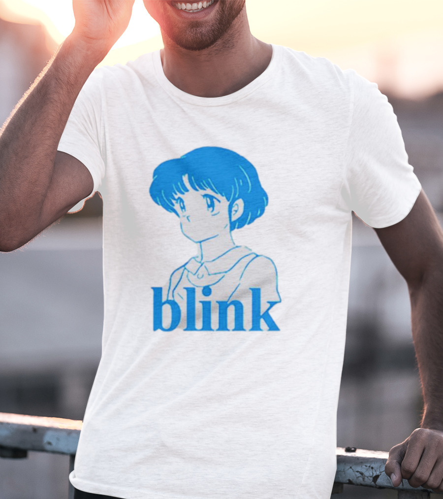 Blink Anime Girl Blue T-Shirt