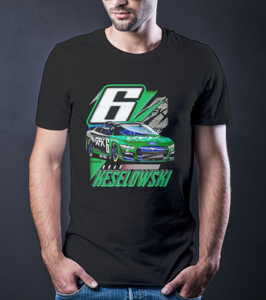 Brad Keselowski Number 6 RFK Racing Green Car T-Shirt