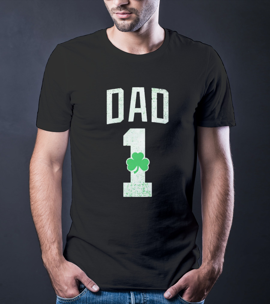 1 Dad Irish Shamrock T-Shirt
