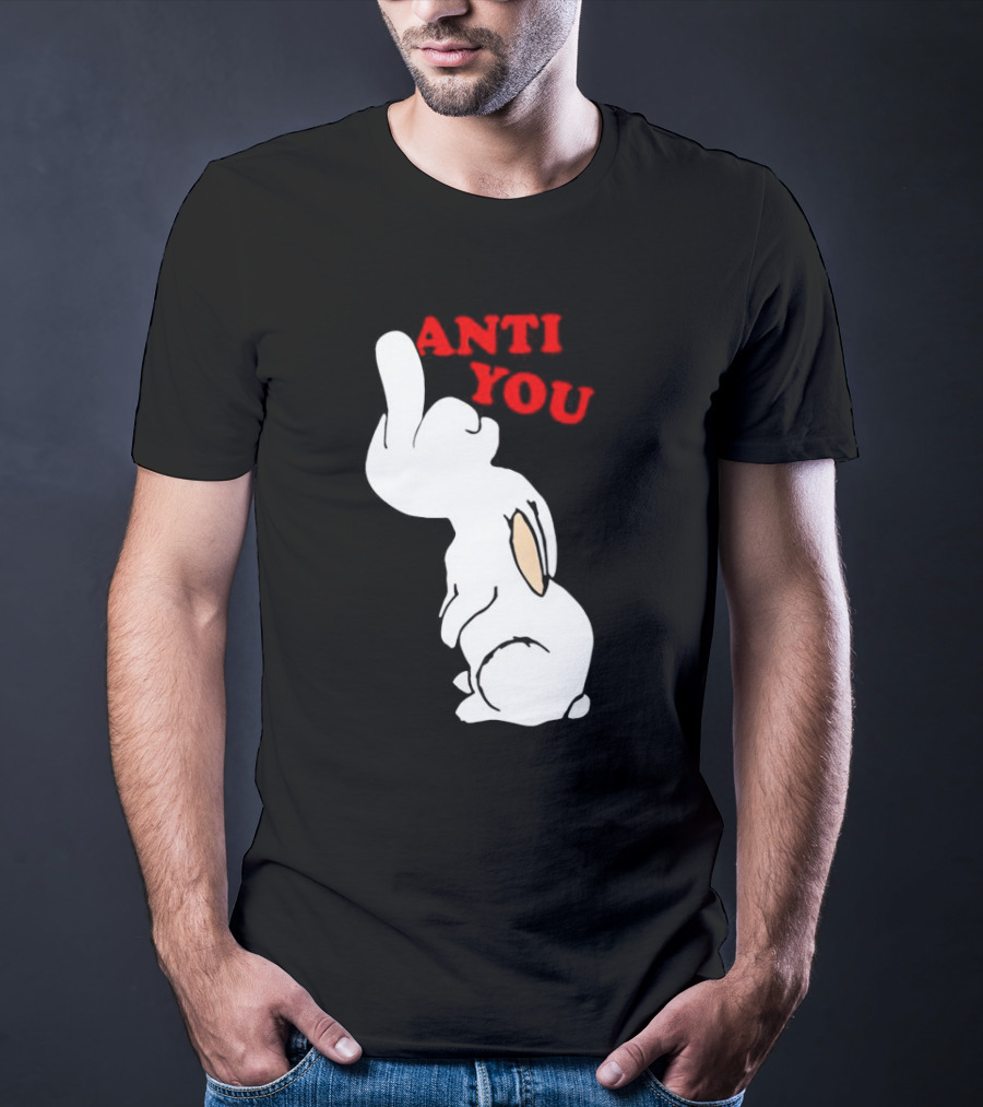 Bunny Anti You Middle Finger Gesture T-Shirt