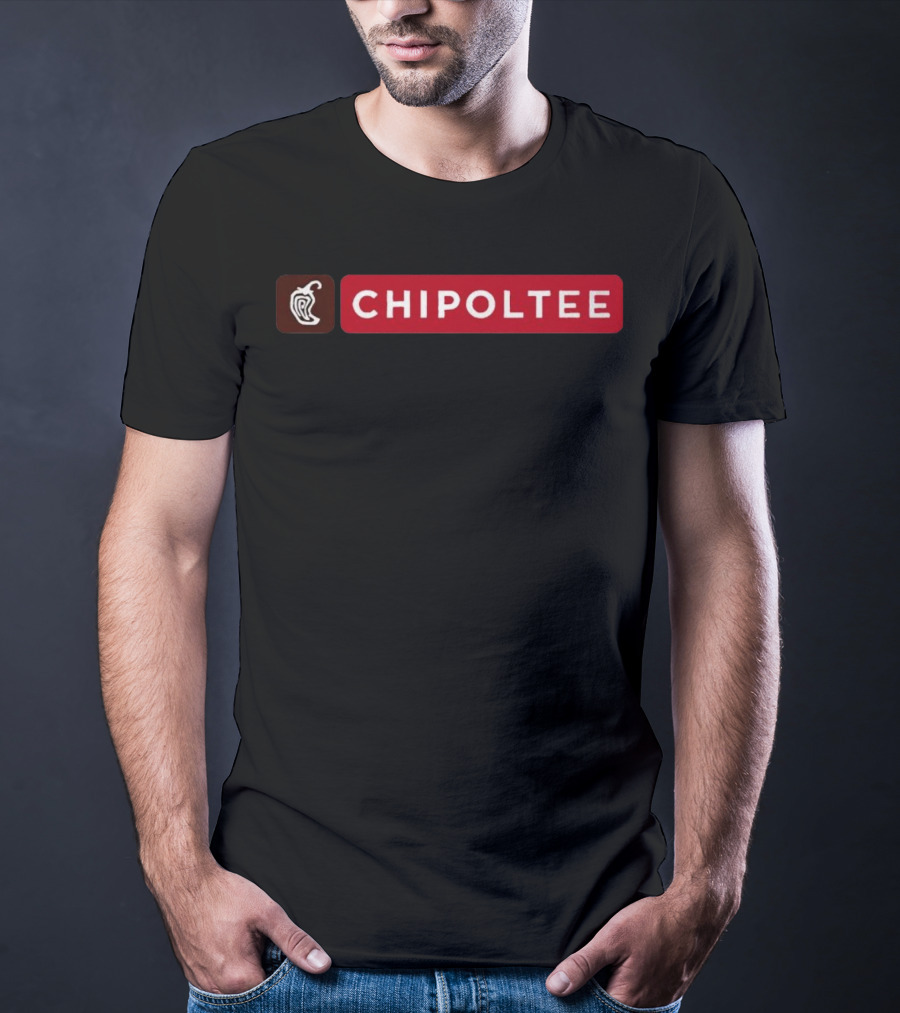 Chipoltee Red Square Logo Parody Chipotle Tex-Mex Food T-Shirt