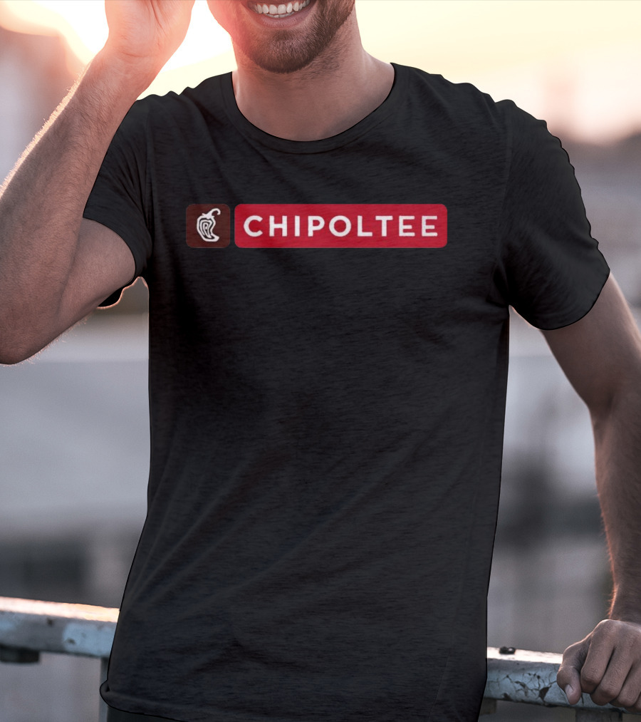 Chipoltee Red Square Logo Parody Chipotle Tex-Mex Food T-Shirt