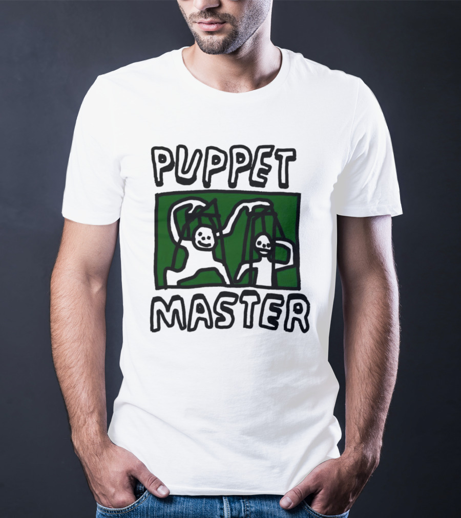 Puppet Master Playful Figures In Green Background T-Shirt