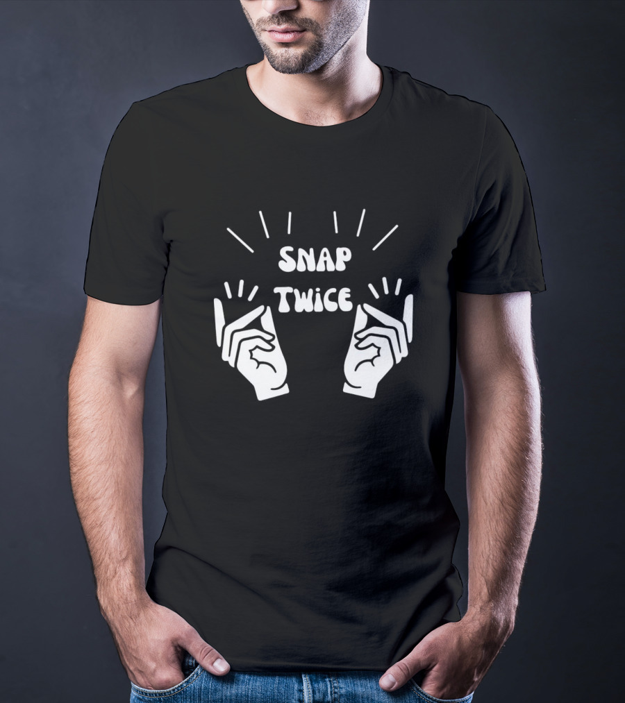 Snap Twice Fingers Illustrative Gesture T-Shirt