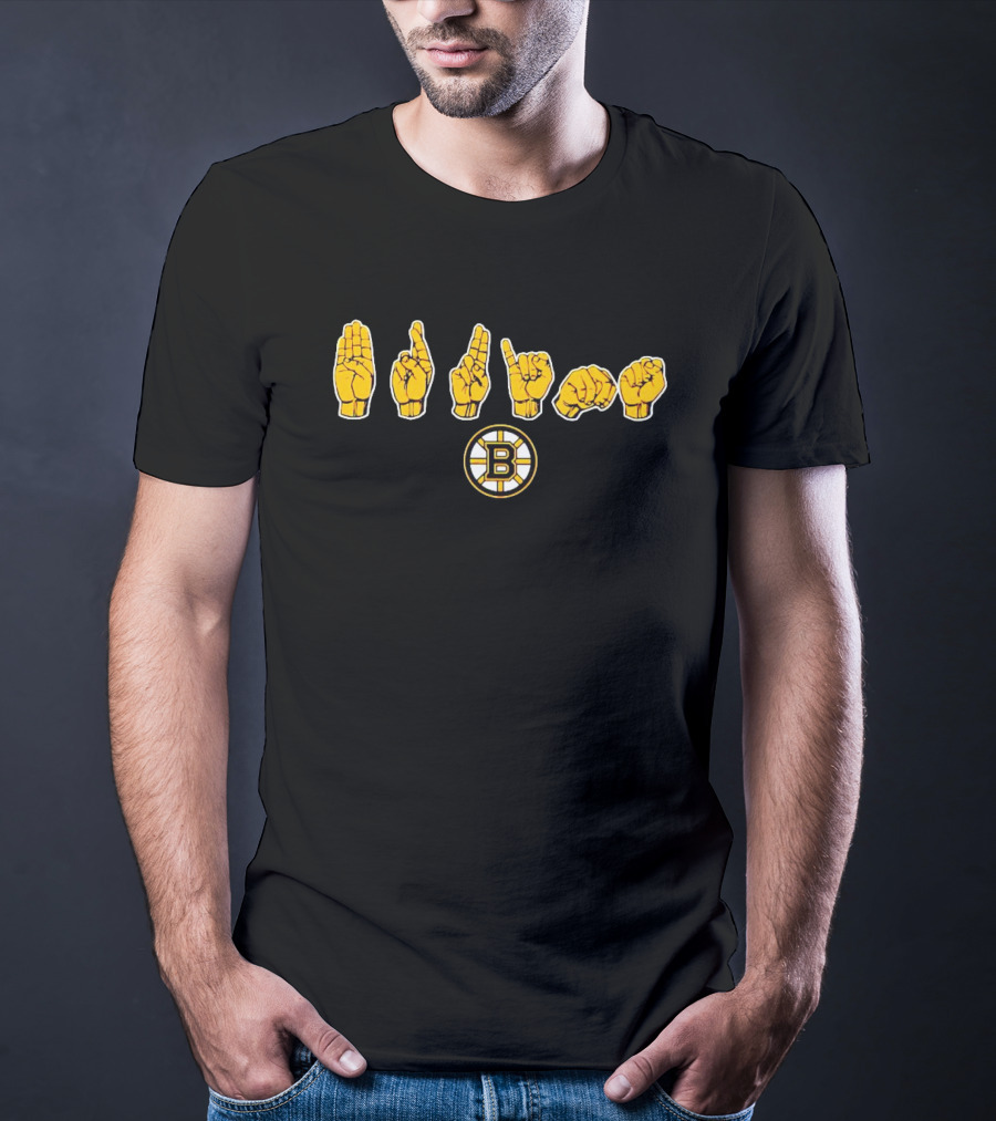 Boston Bruins ASL With Team T-Shirt