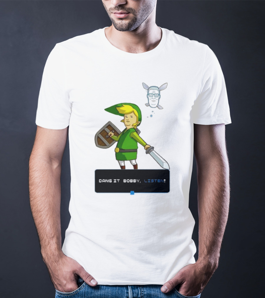 Dang It Bobby Listen Link Parody Navi Crossover T-Shirt