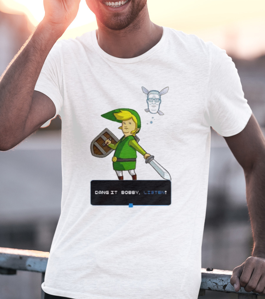 Dang It Bobby Listen Link Parody Navi Crossover T-Shirt