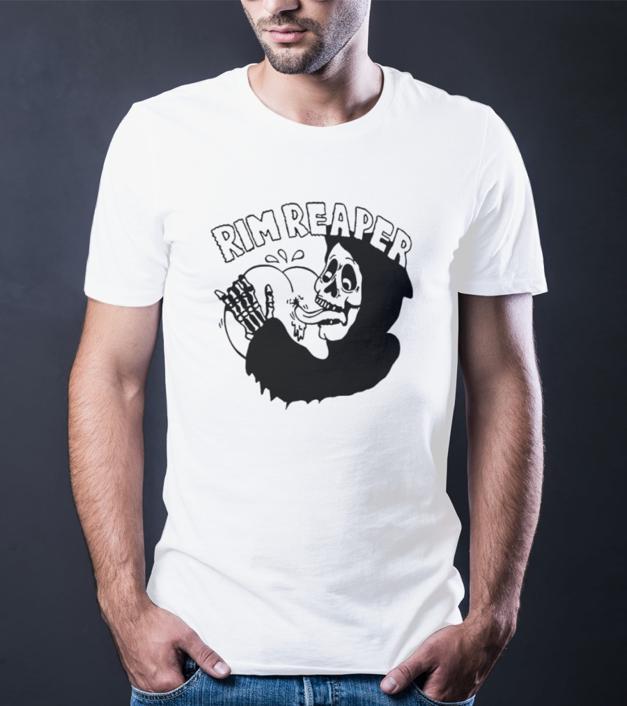 Rim Reaper Grim Reaper Skeleton With Tire T-Shirt