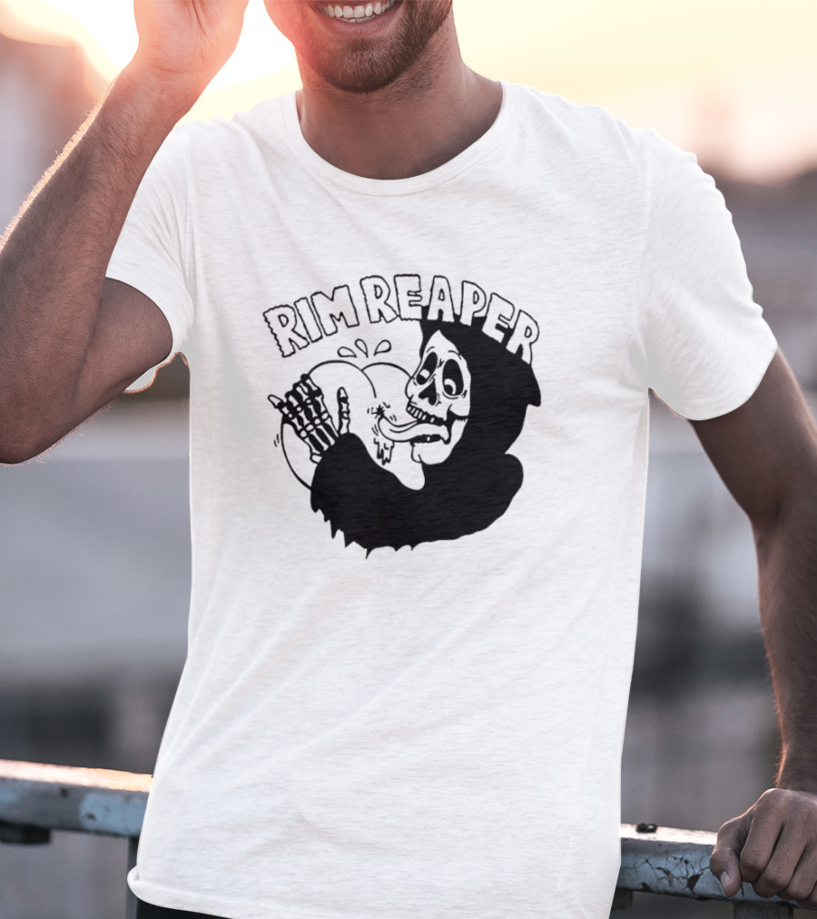 Rim Reaper Grim Reaper Skeleton With Tire T-Shirt