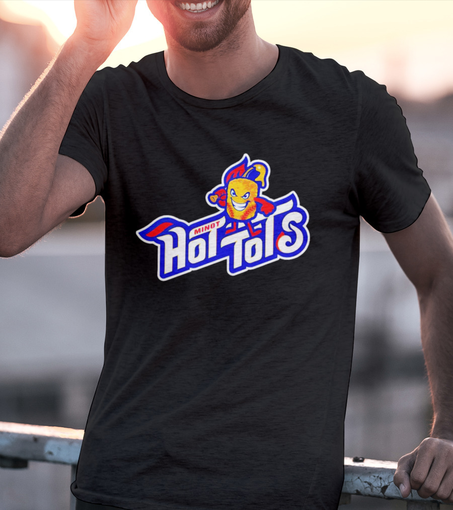 Minot Hot Tots Flame Character T-Shirt