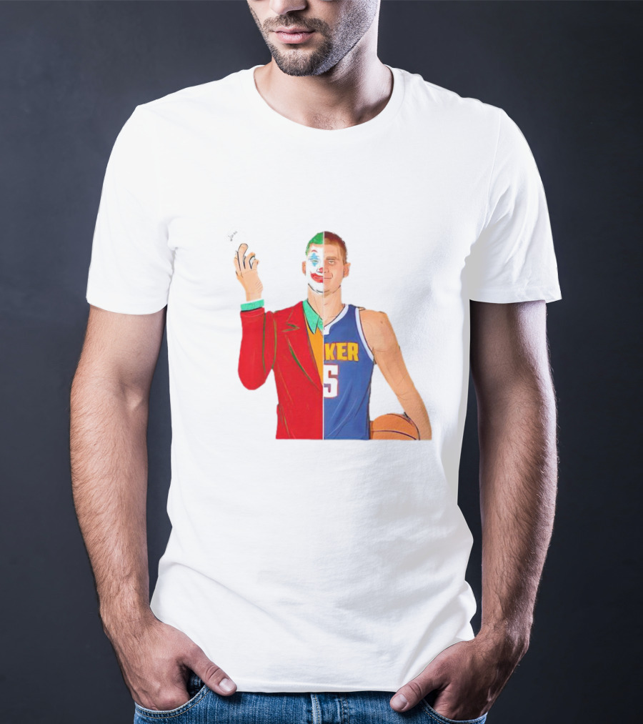 Nikola Jokic The Joker Dual Basketball Character T-Shirt