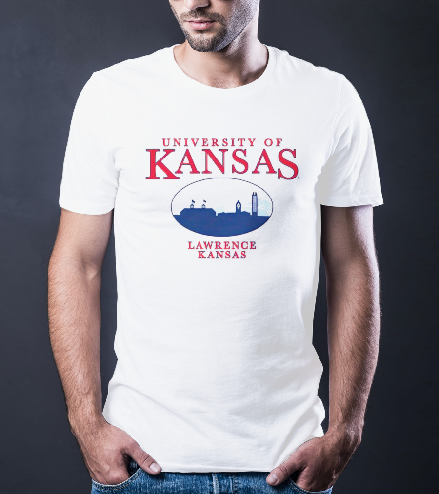 University Of Kansas Lawrence Skyline Kansas T-Shirt