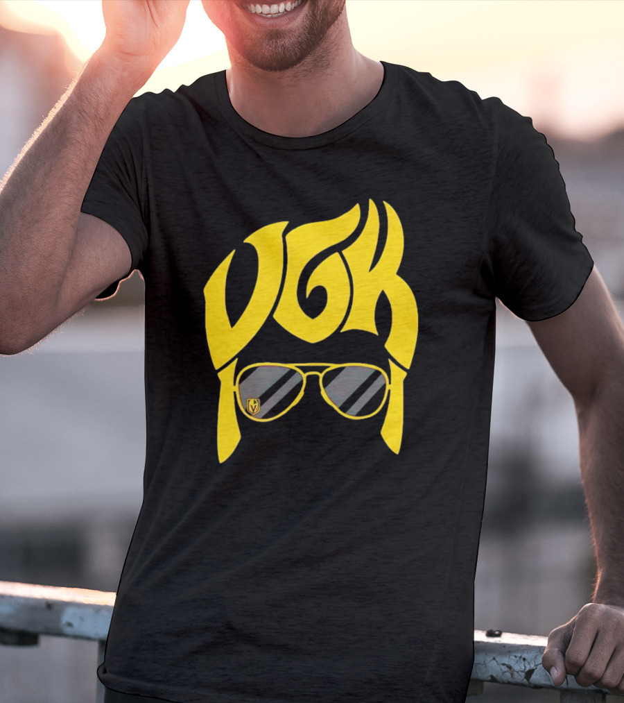 VGK Vegas Golden Knights Sunglasses Hair T-Shirt