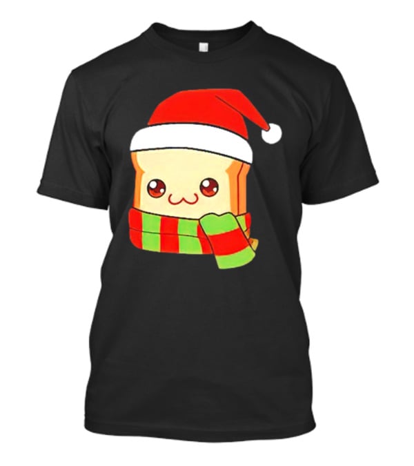 Bundled Bread Christmas Santa Toast Scarf T-Shirt