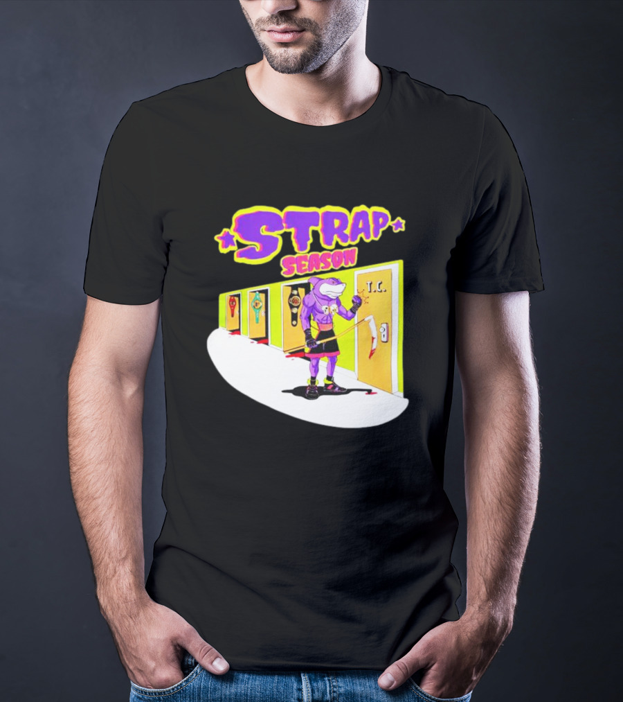 Strap Season Errol Spence Cartoon Character With Belts T.C. Door T-Shirt