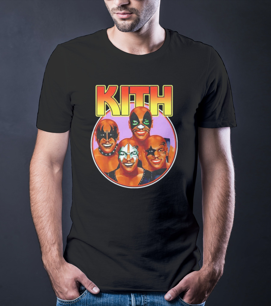KITH Mike Tyson Kiss Band Makeup Group Image T-Shirt