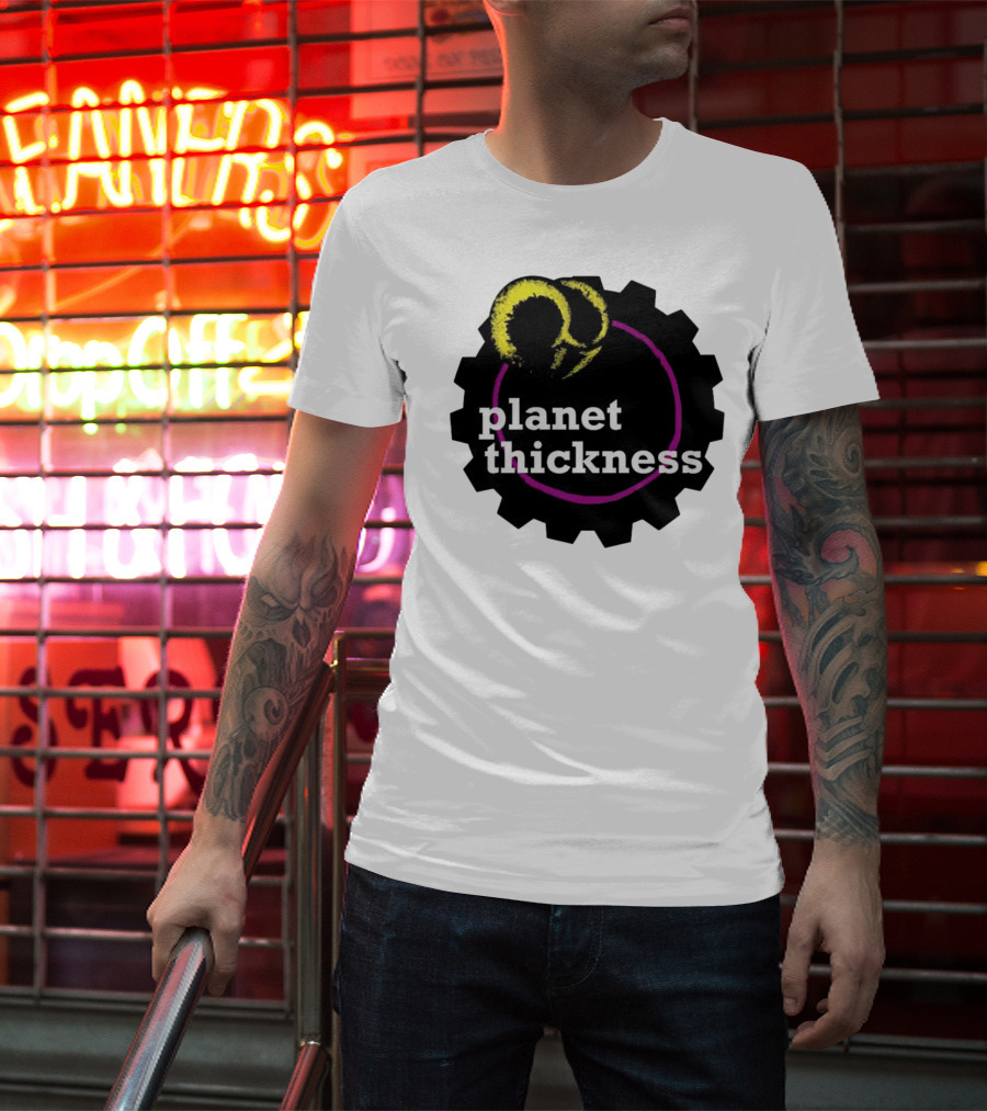 Planet Thickness Tennis Ball Circle Gear Emblem T-Shirt