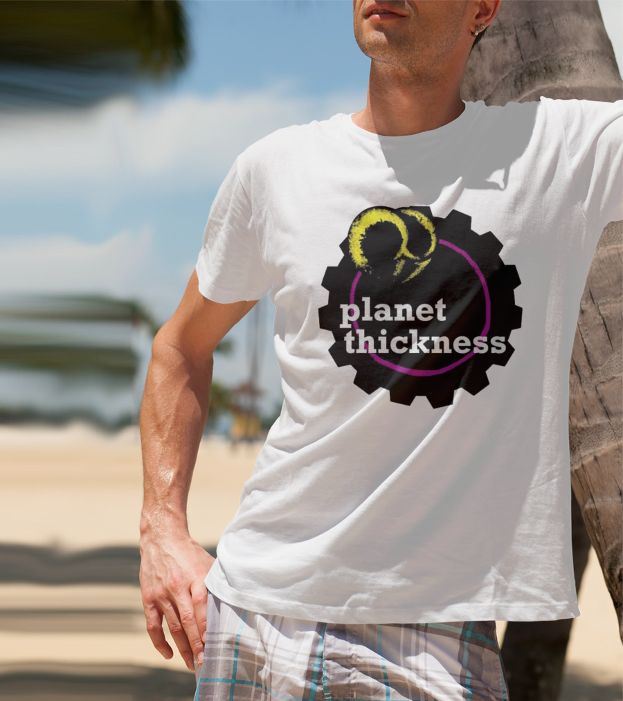 Planet Thickness Tennis Ball Circle Gear Emblem T-Shirt