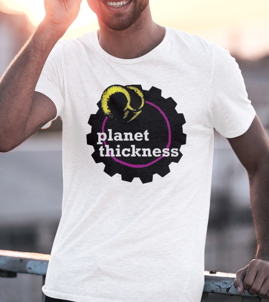 Planet Thickness Tennis Ball Circle Gear Emblem T-Shirt