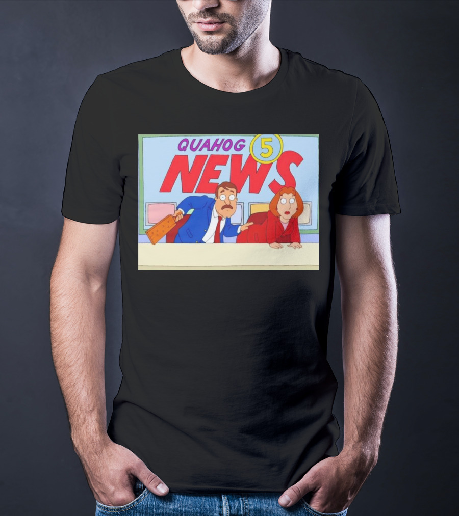 Quahog 5 News Family Guy Cartoon Scene T-Shirt