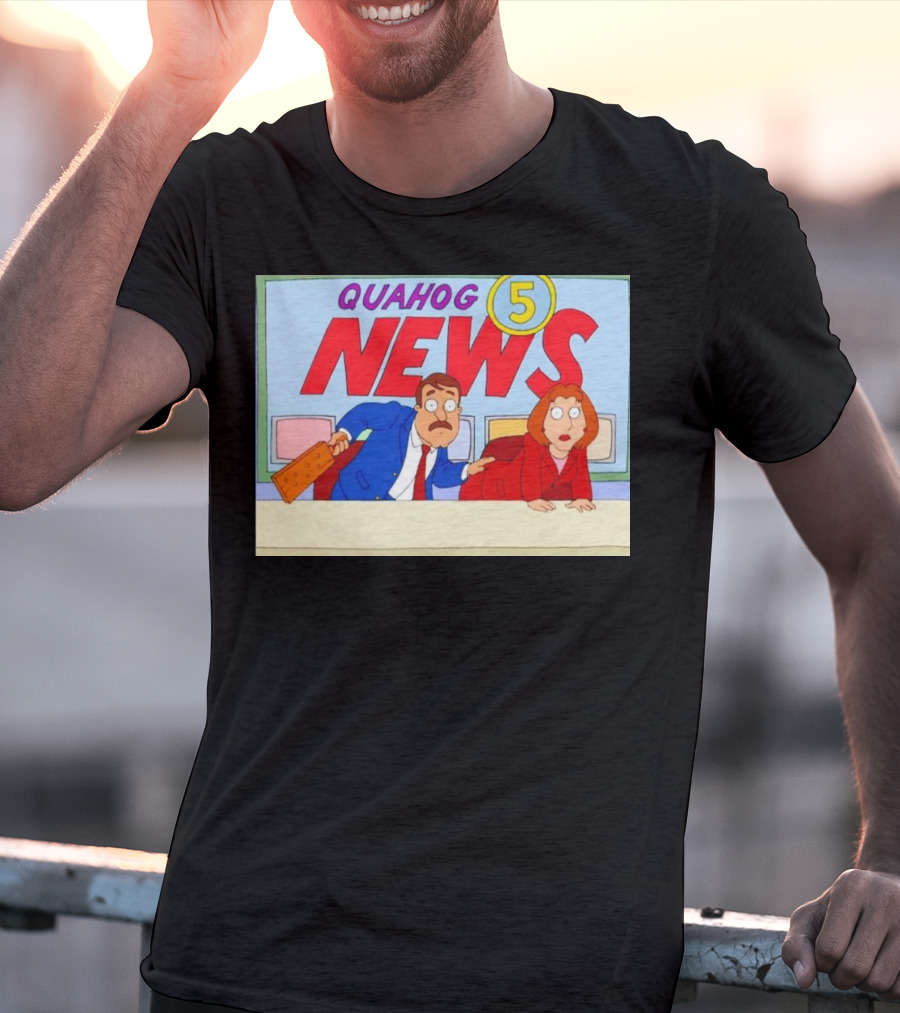 Quahog 5 News Family Guy Cartoon Scene T-Shirt