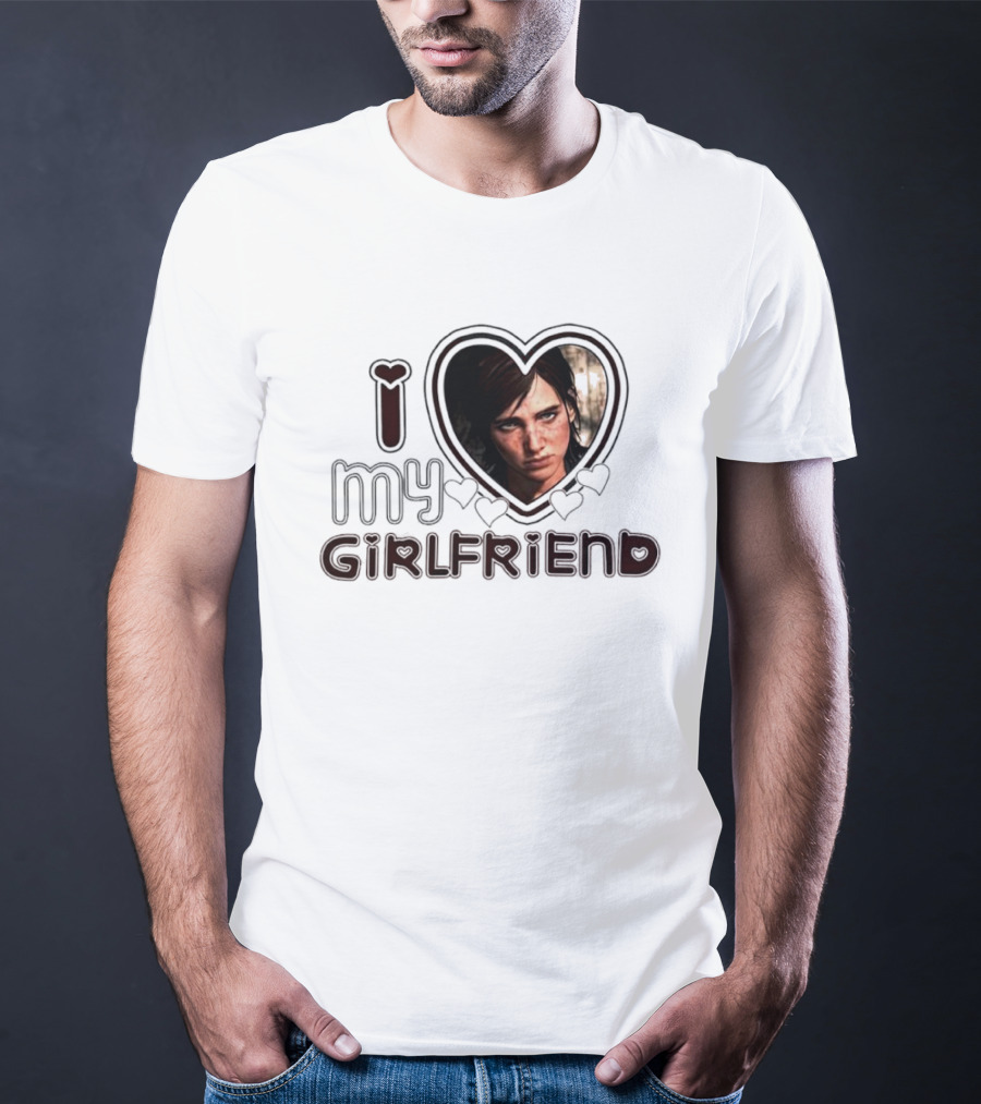 Ellie Tlou I Love My Girlfriend Heart Image T-Shirt