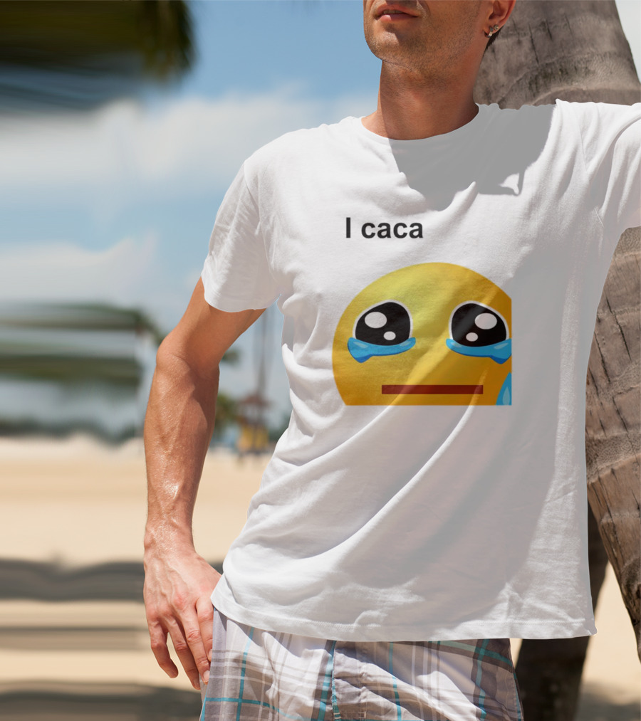 I Caca Crying Emoji Meme T-Shirt