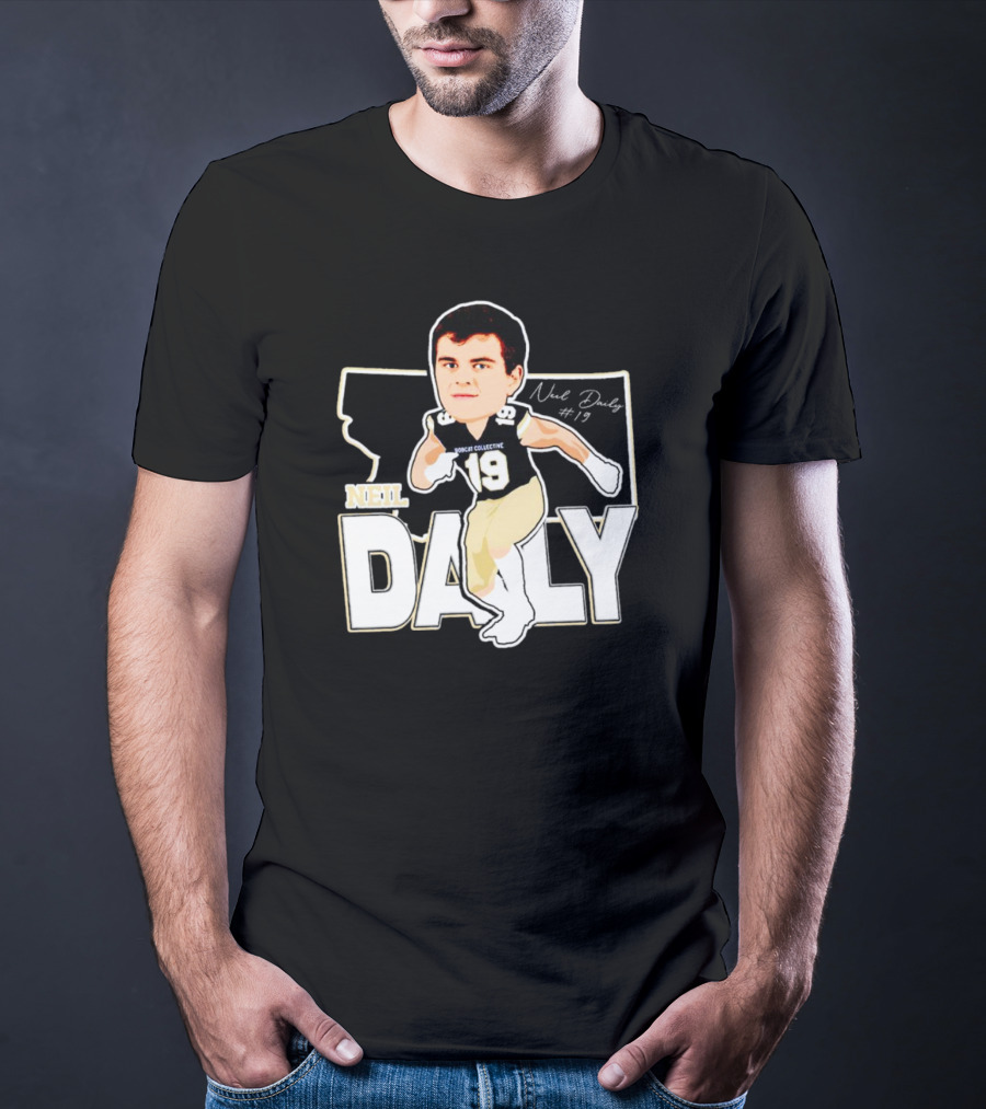 Neil Daily Noah Collective #19 Football Cartoon T-Shirt