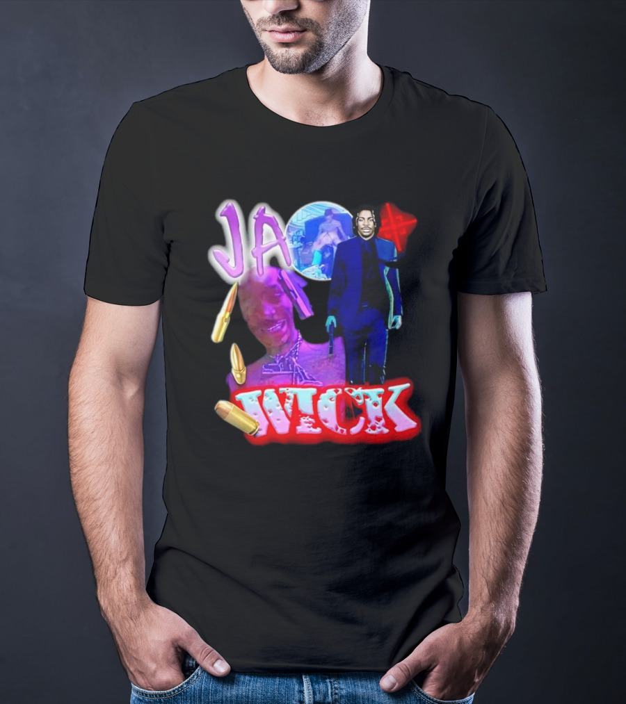 Ja Wick Bullet Portraits Action Concept T-Shirt