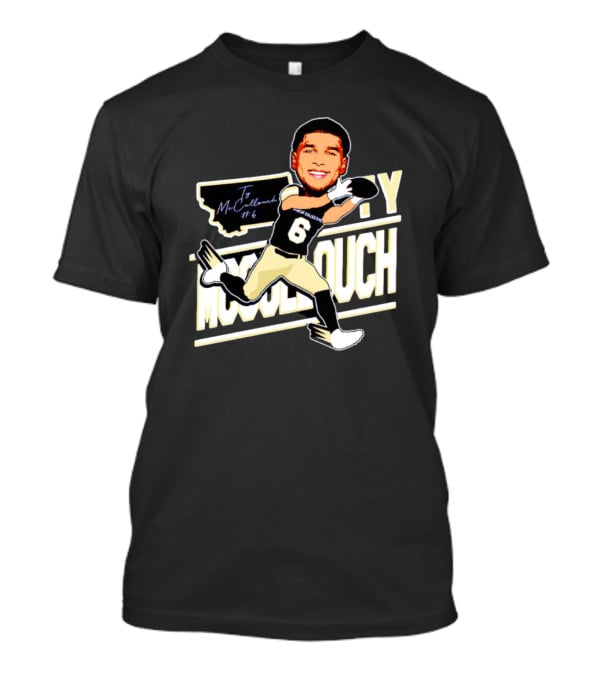 Ty Mccullouch #6 Cartoon Football Receiver T-Shirt