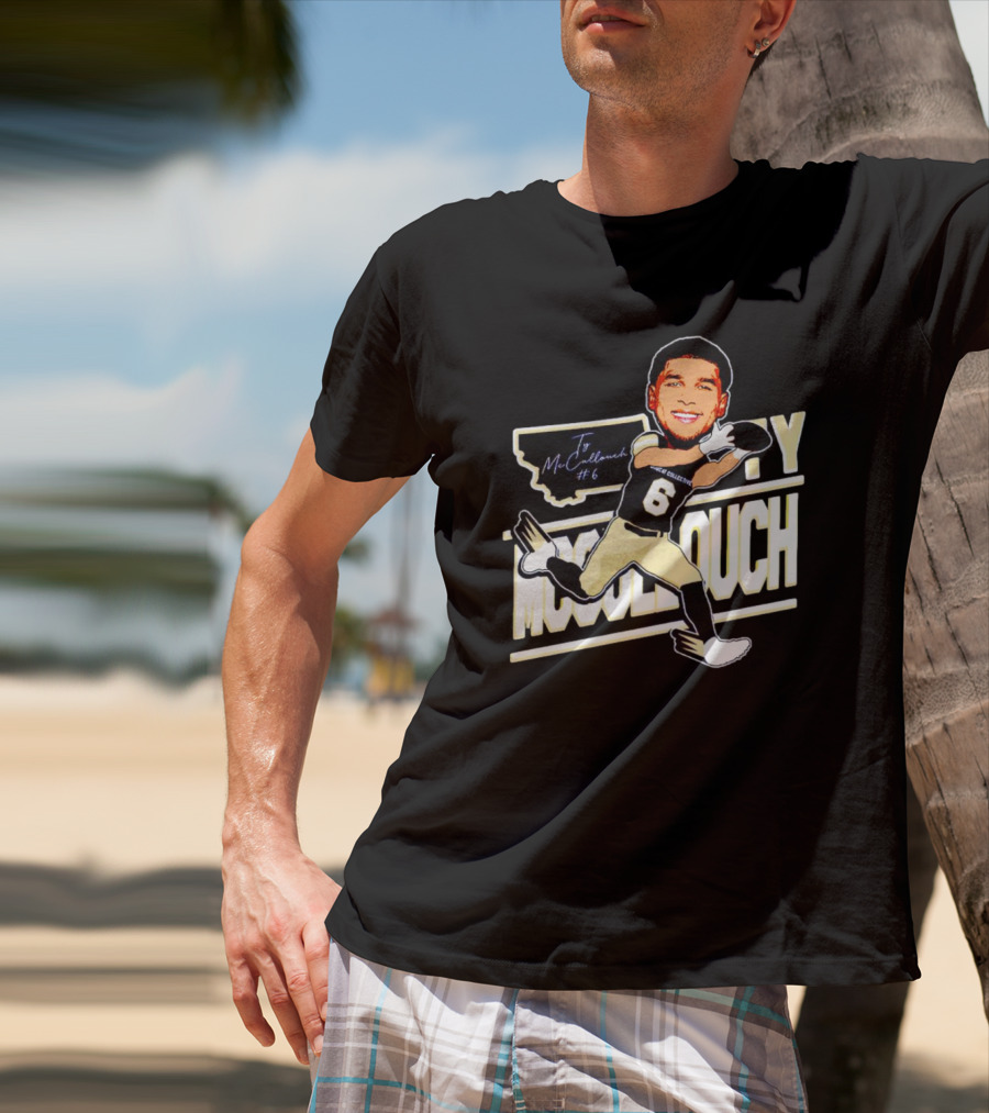 Ty Mccullouch #6 Cartoon Football Receiver T-Shirt