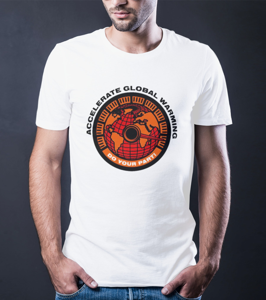 Accelerate Global Warming Do Your Part Earth Speedometer T-Shirt