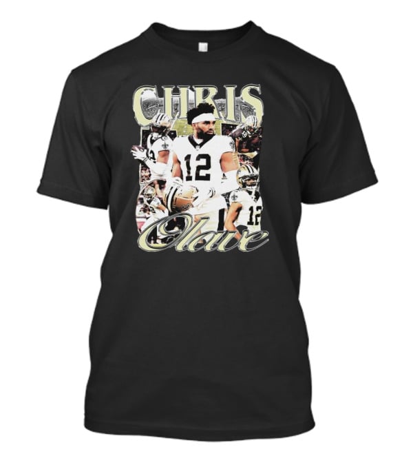 Chris Olave New Orleans Football Collage 12 T-Shirt