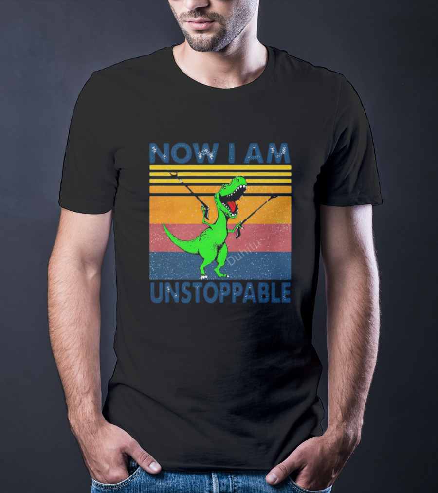 Now I Am Unstoppable Dinosaur Vintage T-Shirt
