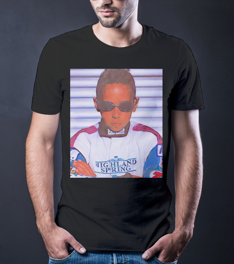 Highland Spring Racing Suit Young Lewis Hamilton T-Shirt