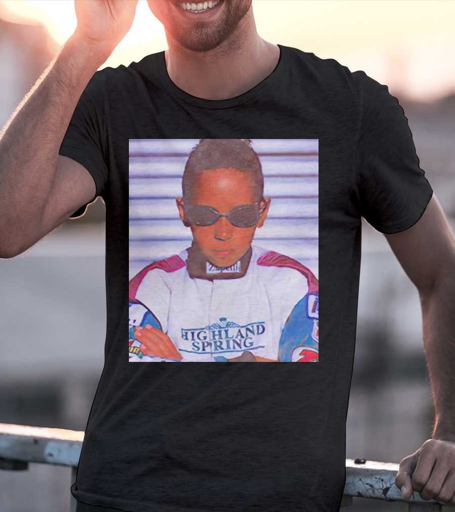 Highland Spring Racing Suit Young Lewis Hamilton T-Shirt