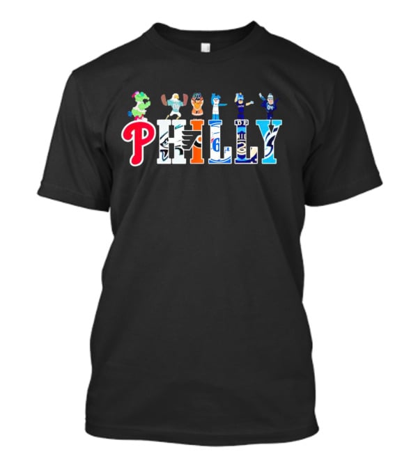 Philly Sports Team Mascots Fan Collection T-Shirt