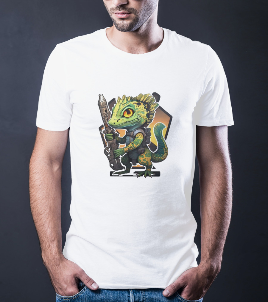 Valorant Gekko Character With Rifle T-Shirt