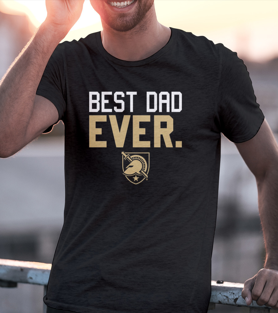 Best Dad Ever Army Black Knights Spartan Helmet T-Shirt