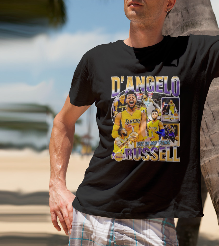 D’Angelo Russell Lakers Ice In My Veins 90s Vintage T-Shirt