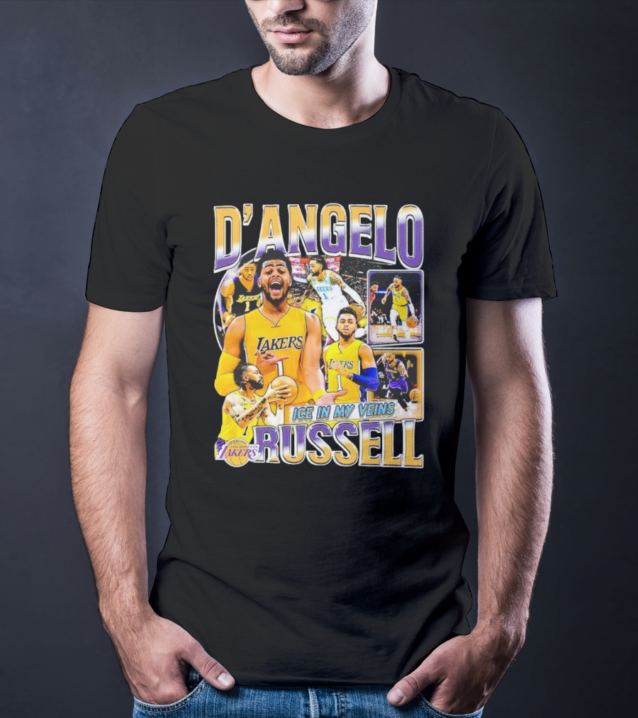 D’Angelo Russell Lakers Ice In My Veins 90s Vintage T-Shirt