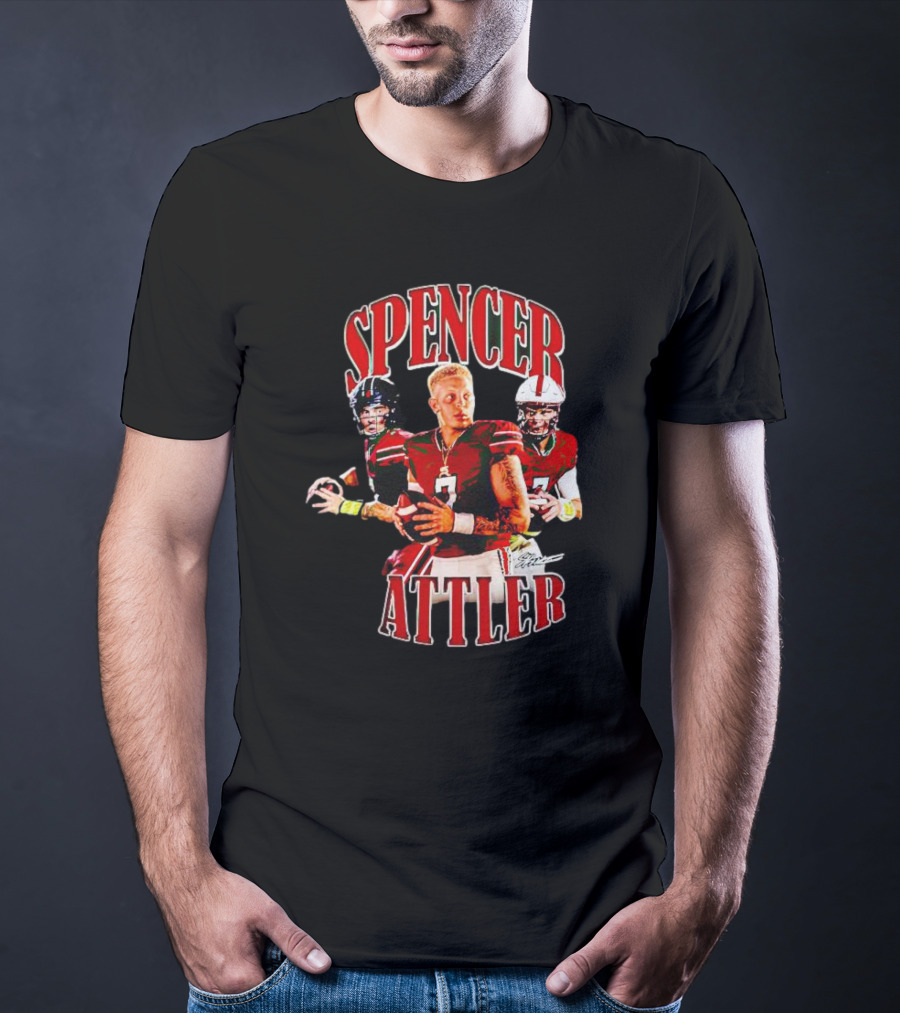 Spencer Rattler Game Day Picture Collage With Football Action T-Shirt